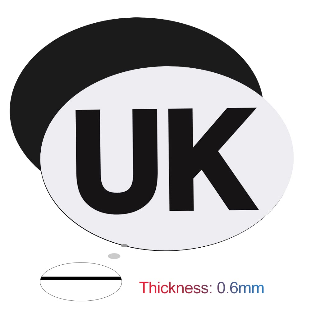 Onarway UK Magnetic Car Stickers for Europe, Fully Magnetic UK Stickers for European Roads, Pack of 2 Self Adhesive Magnet UK Plate Stickers, Easy to Attach and Remove without Scratching