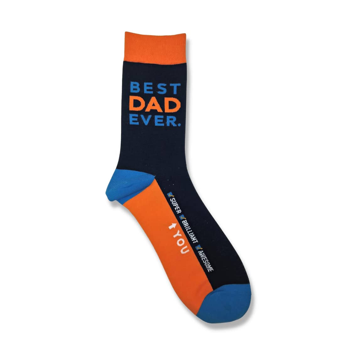 Love Kates Snazzy Socks Best Dad Ever Mens Socks Size 8-11 Gift Range Him LKSOCK002