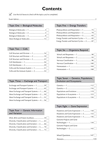 A-Level Biology: AQA Year 1 & 2 Exam Practice Workbook - includes Answers: for the 2024 and 2025 exams (CGP AQA A-Level Biology)