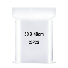 Resealable Clear Plastic Bags, Sealed Bag, Storage Bag, Press Seal Bags, Thickening and Durable, Apply to Craft Supplies, Kosmetische, Clothing Storage ect. 11.8x15.7 inches(30x40cm) 20PCS