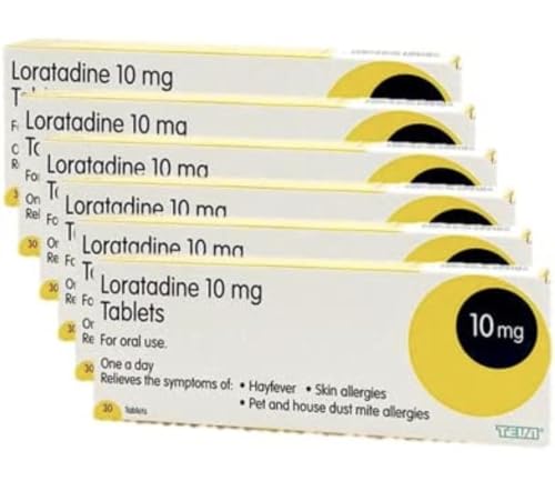 6 Months Supply Loratadine Hayfever & Allergy Relief 10mg Tablets (30x6) GSL