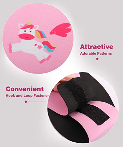 MoKo Swimming Headband for Kids, Ear Band for Kids Cute Unicorn Swinmmers Headband Waterproof Ear Protection Band for Bathing Swimming Ear Band for Kids 4-17 M Size - Pink