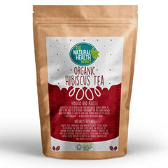 Organic Hibiscus Tea Bags (20 Bags) by The Natural Health Market • Roselle Tea Bags Produce a Vivid Red Tea • 100% Natural Hibiscus Flowers