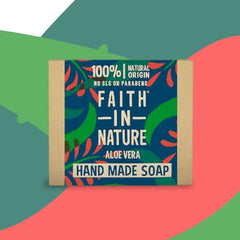 Faith In Nature Natural Aloe Vera Hand Soap Bar, Rejuvenating, Vegan & Cruelty Free, No SLS or Parabens, 100g