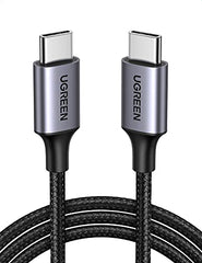 UGREEN USB C to USB C Charger Cable 60W USB C Cable Fast Charge Type C to C Data Lead Compatible with iPhone 15 Pro Max, Galaxy S24 S23 Ultra, Pixel 7, Huawei P60, MacBook Pro M3, iPad Air 5 (1M)