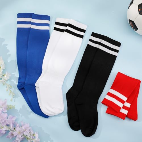 Zuimei 4 Pairs Childrens Football Socks Kids Football Socks Breathable Soccer Socks Long Football Sports Socks for Kids Boys Girls Youth Junior Running, Training, Rugby, Hockey (Aged 5-13)