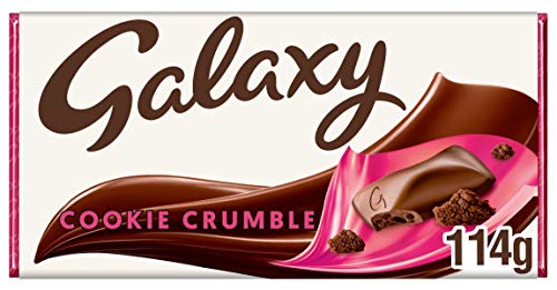 Galaxy Cookie Crumble Milk Chocolate Bar, Chocolate Gift, Movie Night Snacks, Sharing Bar, 114g