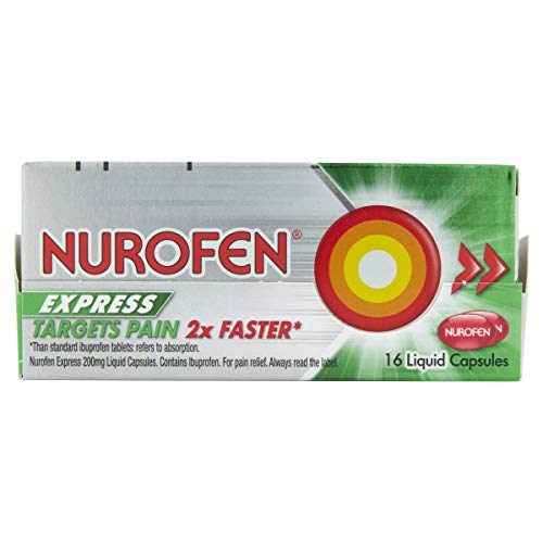 Nurofen Express Pain Relief Ibuprofen 200mg Liquid Caps 16s