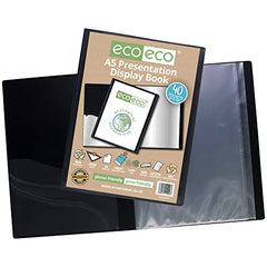 eco-eco A5 50% Recycled 40 Pocket Presentation Display Book