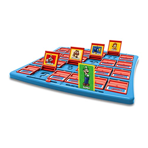 Winning Moves Super Mario Guess Who? Board Game, Play with classic Nintendo characters including Mario, Luigi, Peach, Bowser, and Donkey Kong, 2 players makes a great gift for ages 6 plus