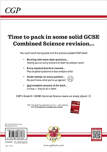 GCSE Combined Science AQA Exam Practice Workbook - Foundation (includes answers): for the 2024 and 2025 exams (CGP AQA GCSE Combined Science)