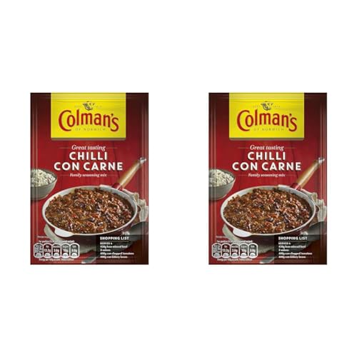 Colman's Chilli Con Carne Recipe Mix perfect with white rice quick to prepare chilli mix 50 g (Pack of 2)