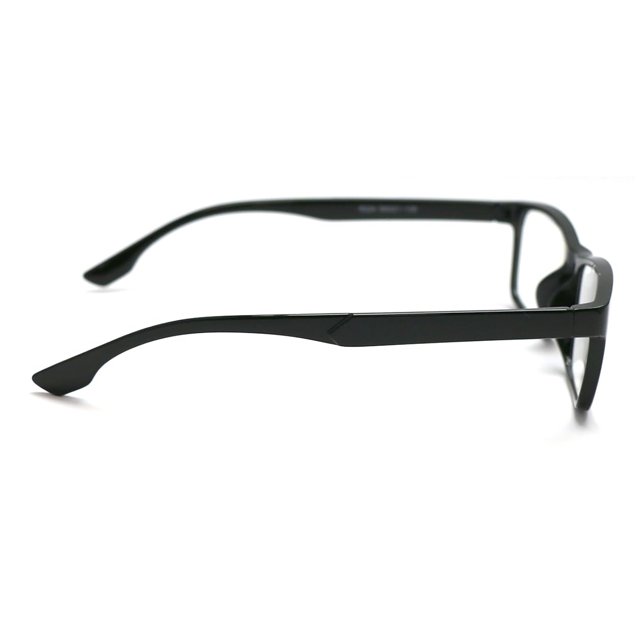 ZIZO EYEWEAR Square Plastic Plain Reading Glasses/Lightweight Frame/Simple Classic Specs R224 (1 Pair Black, 1.00 Magnification)