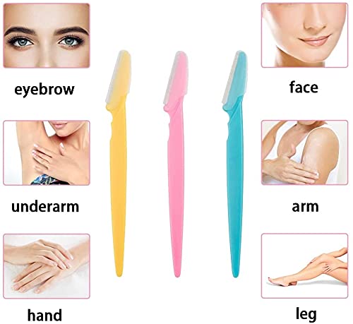 36 Pcs Eyebrow Razors Shaper, Safety Facial Hair Remover Face Shaver Trimmer, Exfoliating Dermaplaning Tool for Women and Men