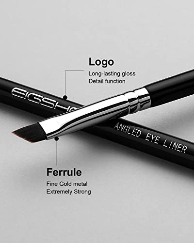 Eyeliner Brush, EIGSHOW Precision Eye Liner Makeup Brush, Angled Eyeliner Brush, Ultra Thin Slanted Flat Angle, Cruelty-Free Synthetic Bristles, Great for Pros & Beginners