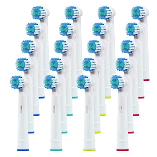 KAV PLUS 20 Pcs Electric Toothbrush Heads Replacement Brush Heads Compatible with Braun Oral B Electric Toothbrush (20 Heads)