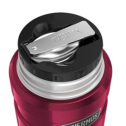 Thermos Stainless King Food Flask, Stainless Steel, Raspberry, 9.4 x 9.4 x 14.2 cm - 470 ml