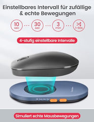 VAYDEER Ultra Slim Mouse Mover with Adjustable Interval Timer, Undetectable & Noiseless Jiggler Simulates Realistic Movement, Driver-Free Shaker for Keeping the PC Active and Secure.