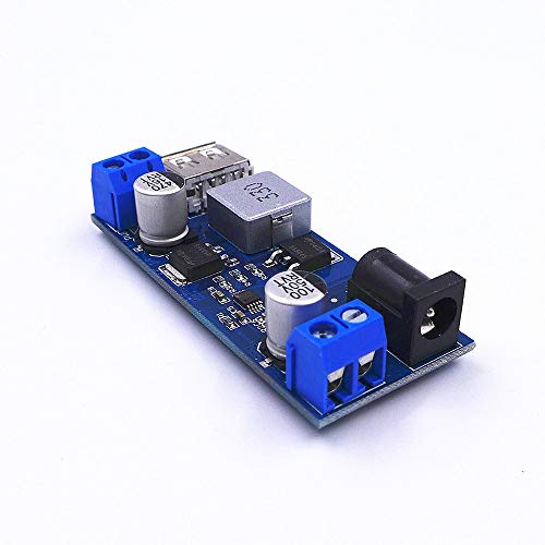 JZK 24V / 12V to 5V 5A Power Buck DC-DC Power Down Module Power Supply Video Converter Board with LEDs