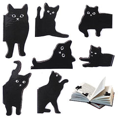 simarro Magnetic Bookmarks, 6/7 Pieces Assorted Cute Bookmarks Set for Teachers Students Book Lovers Reading Cute Cat Magnet Page Markers for School Office Home Supplies (7Pcs-B)