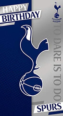 Tottenham TO011 Die-Cut Hotspur Crest Birthday Card Multi Colour,9 x 5 inch