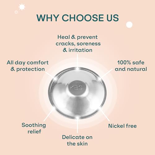 Koala Babycare Silver Nipple Shields NickelFree - Silver Cups Breastfeeding for Nursing Newborn - Protect and Soothe your Nursing Nipples - Made in Italy - Medical Device Class 1 - Tri-laminate Silver