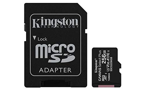 Kingston Canvas Select Plus microSD Card SDCS2/256 GB Class 10 (SD Adapter Included)