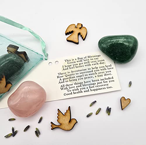 Get Well Soon Gemstone Bag of Good Wishes, a unique get well soon token to show you care