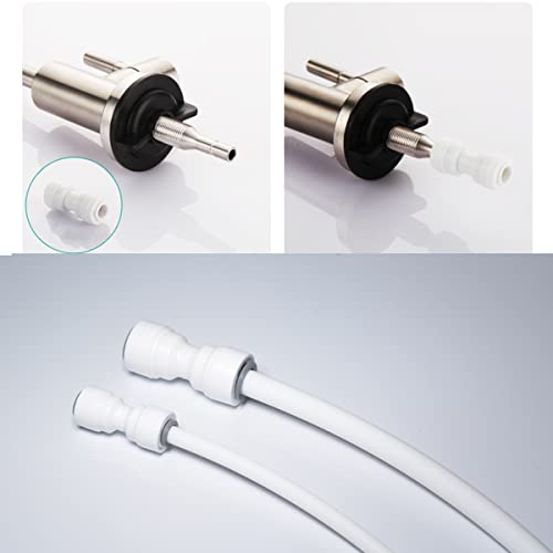 Qrity Unthreaded Push-fit Quick Connect Fittings 1/4 inches to 1/4 inches, 1/4 inches to 3/8 inches, Straight Push Connectors, Push to Connect Fittings, Water Tube Adapter