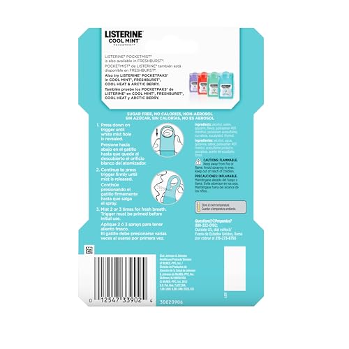 Listerine Pocketmist Cool Mint, 2 Count