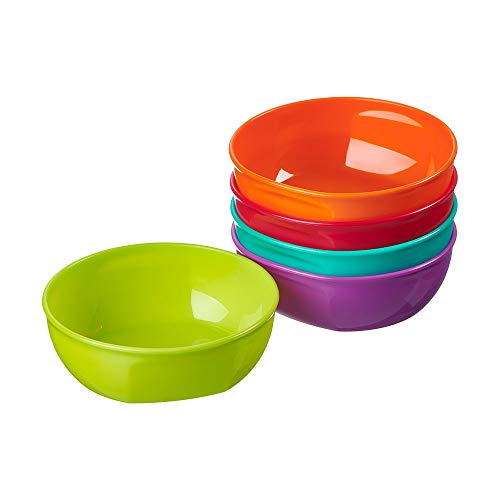 Vital Baby Nourish Perfectly Simple Bowls - 7oz/ 200ml. Baby Weaning and Feeding Bowls - Bright Colours - BPA, Phthalate, Latex-Free - Durable - Ideal for Toddlers – Microwave/Dishwasher Safe - 5pk