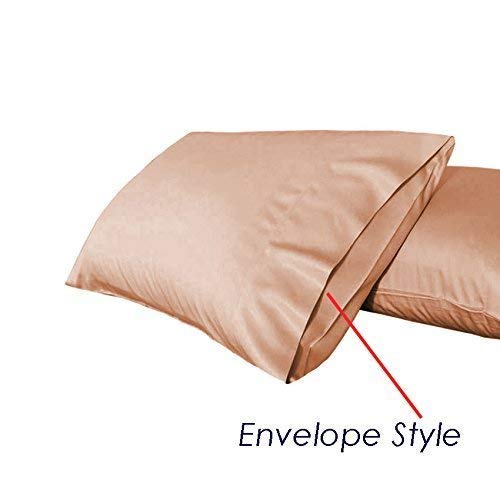 Gyulin Silky Soft Satin Soild Envelope Style V Shaped/Tri/Boomerang Pillow Cover Pillowcase Pillow Protector Cushion Cover for Orthopaedic/Pregnancy/Nursing Pillows,Only Cover No Insert Gold