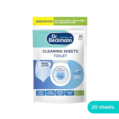 Dr. Beckmann Toilet Cleaning Sheets   Easy Everyday Toilet Cleaning   Hygenic Cleanliness  Ocean Breeze   20 Sheets