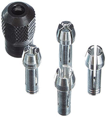 Dremel 4485 Collets Kit, Accessory Set with 4 Collets and 1 Collet Nut for Rotary Tools, Silber