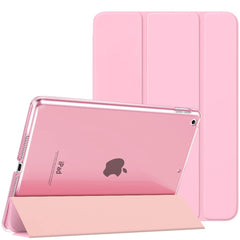 MoKo Case for iPad 10.2 iPad 9th Generation 2021/ iPad 8th Generation 2020/ iPad 7th Generation 2019, Slim Stand Hard Back Shell Smart Cover Case for iPad 10.2 inch, Auto Wake/Sleep, Flowers Pink