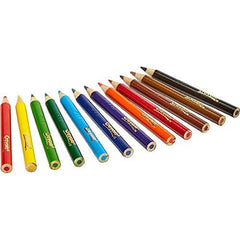 CRAYOLA Half-Length Colouring Pencils - Assorted Colours (Pack of 12)   Tougher Pencils that Won't Easily Break Under Pressure   Ideal for Kids Aged 3and