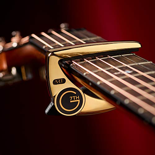 G7th Performance 3 Premium Guitar Capo (6 String 18kt Gold Plate C81053) with A.R.T. for Maximum Tuning Stability; for Acoustic and Electric Guitars