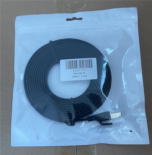 Cat 8 Ethernet Cable 3m, High Speed Wifi Cable 3 Meters Wlan Cable 40Gbps 2000MHz Lan Cable Flat Internet Cable Shielded RJ45 Cable Gigabit Network Cable Black Patch Cable for Router Modem