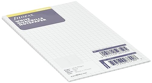 Filofax Personal White Quadrille Notepaper