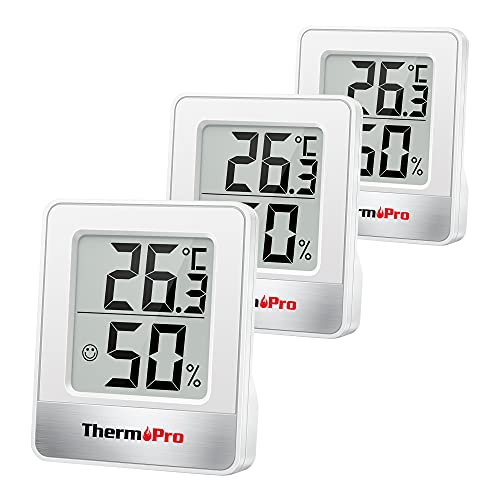 ThermoPro TP49-3 Digital Room Thermometer Indoor Hygrometer Mini Temperature Monitor Humidity Meter for Home Office Air Comfort Thermo Hygrometer