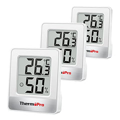 ThermoPro TP49-3 Digital Room Thermometer Indoor Hygrometer Mini Temperature Monitor Humidity Meter for Home Office Air Comfort Thermo Hygrometer