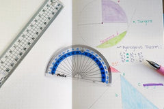 Helix 10cm 180 Degree Clear Protractor H01010