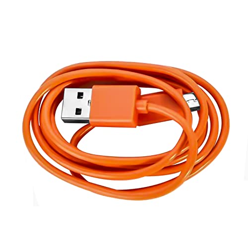 Replacement Fast Charging Charger Cable Power Cord Wire Compatible for Ring Enabled Video Doorbell (2020 Release) 2/3/3 Plus/4, Doorbell Pro/Plus and Camera Battery Charging Cable (3.3ft Orange)