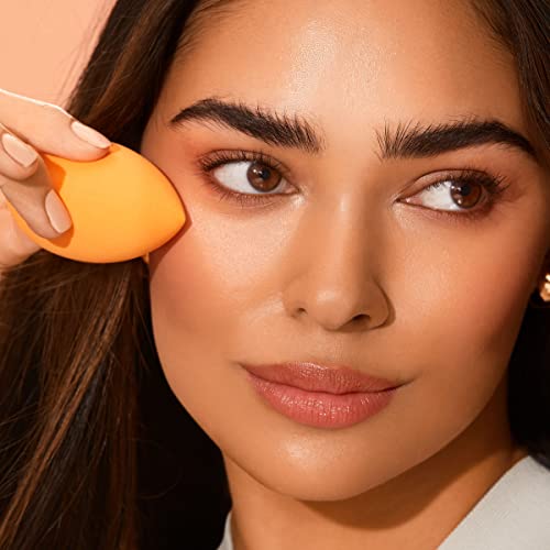 Real Techniques Miracle Complexion Beauty Sponge Makeup Blender Set, Orange, (Pack of 8)