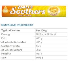 Halls Soothers 5X 45g Mixed Flavour Drops Mints Cherry, Strawberry, Peach & Raspberry, Blackcurrant, Honey & Lemon Bundle