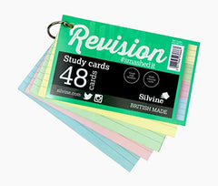 Luxpad 5x3 inches Ringbound Revision & Presentation Cards - Assorted Colours. 48 Lined Cards Per Pad.