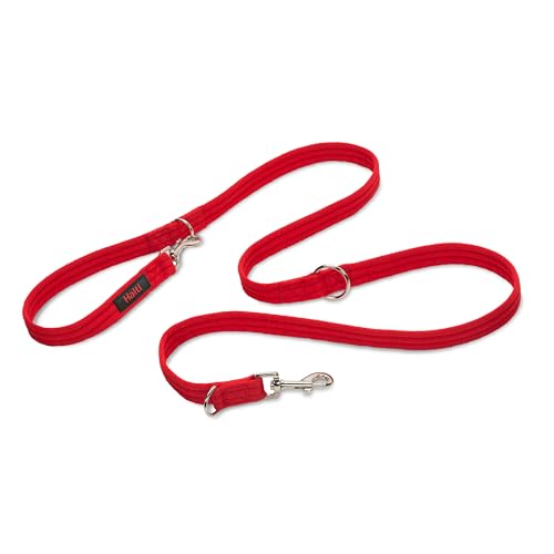 HALTI Training Lead Size Large Red, 2m, Professional Dog Lead to Stop Pulling on the Lead, Perfect for Puppy Walks, Easy to Use Double-Ended Dog Leash, Lightweight, Soft & Durable