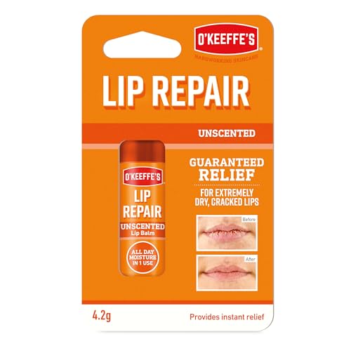 O'Keeffe's Lip Repair Unscented Lip Balm 4.2g (Pack of 6)