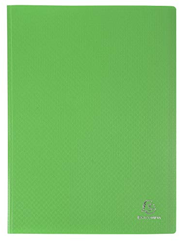 Exacompta - Ref 8883E - Semi-Rigid PP Display Book - Suitable for A4 Documents, Wipeable Cover, 500 Micron Polypropylene, 80 Pockets, 160 Viewing Pages - Light Green Cover