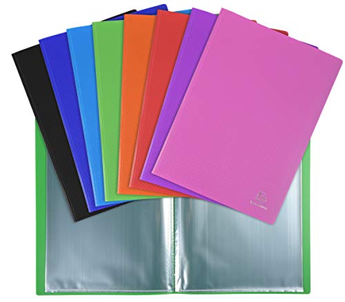 Exacompta - Ref 8883E - Semi-Rigid PP Display Book - Suitable for A4 Documents, Wipeable Cover, 500 Micron Polypropylene, 80 Pockets, 160 Viewing Pages - Light Green Cover